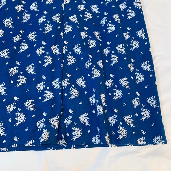 J. Crew Factory Blue and White Cotton Maxi Sun Dress Size 2 - Picture 5 of 12